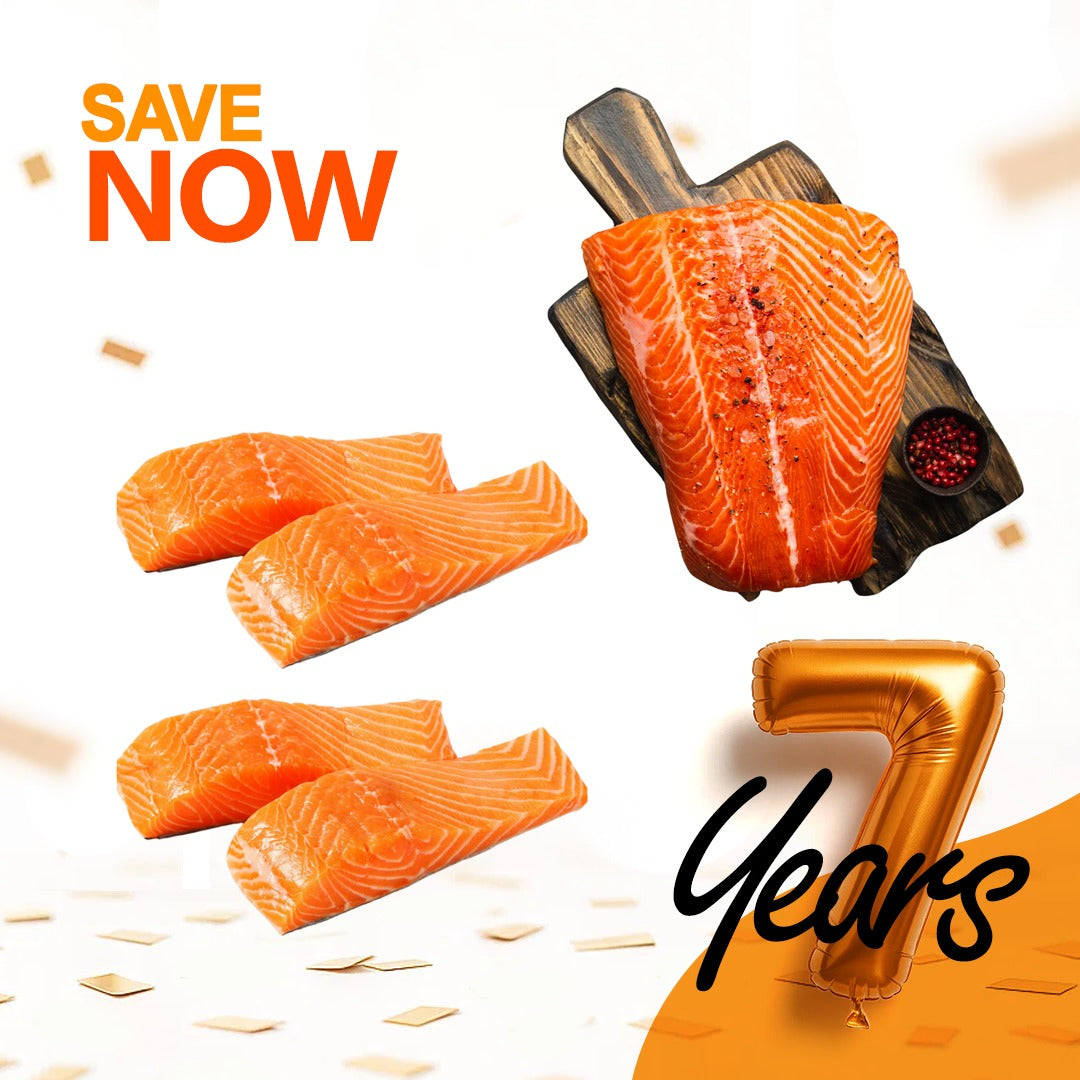 2 Packs Salmon Fillet Portion (360g Each) + Get a Salmon Chunk FREE