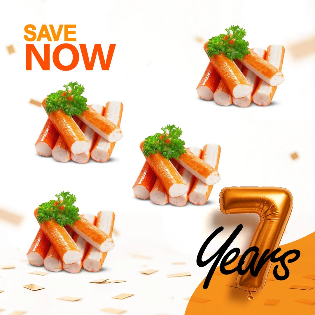 4 Packs Crab Sticks (45% Surimi) - Value Sushi Pack