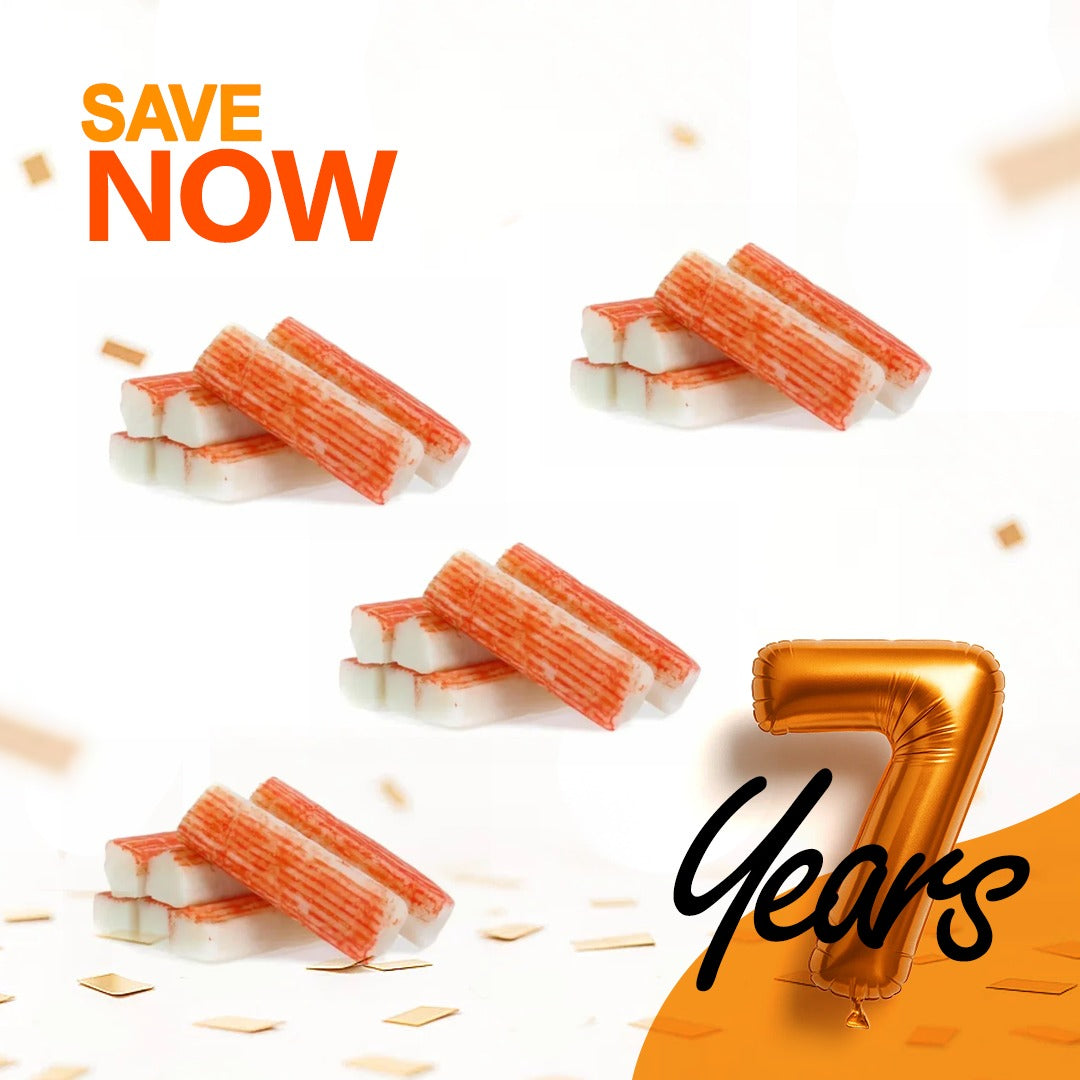 4 Packs Crab Sticks (55% Surimi) — Premium Surimi Bundle
