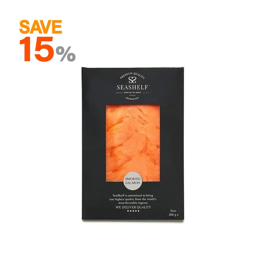 Seashelf Norwegian Smoked Salmon Slices - 200 gm