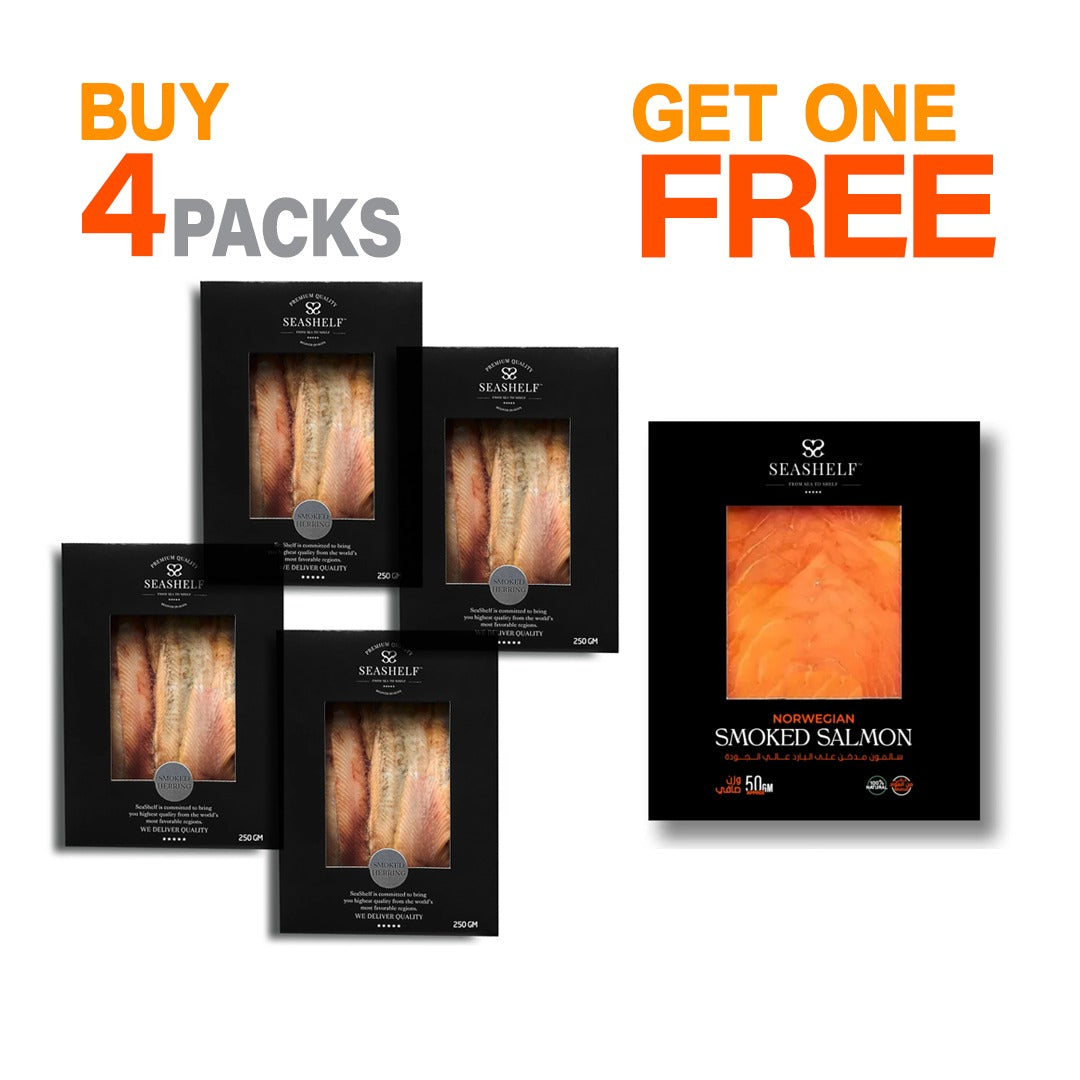 Buy 4 Smoked Herring fillet + free 50g  smoked salmon