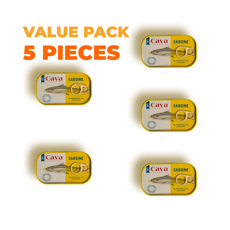 Buy 5 Cava Cold Canned Sardines 125g