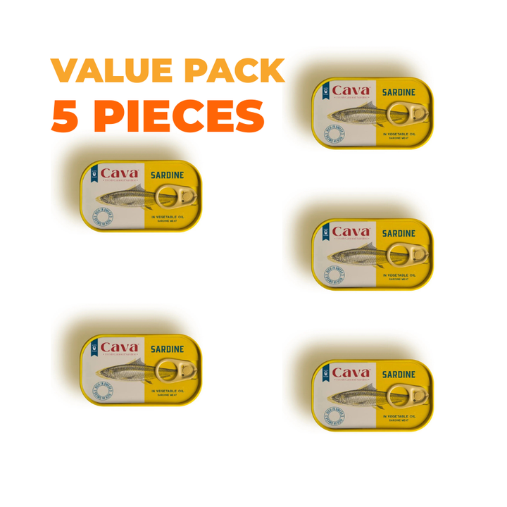 Buy 5 Cava Cold Canned Sardines 125g