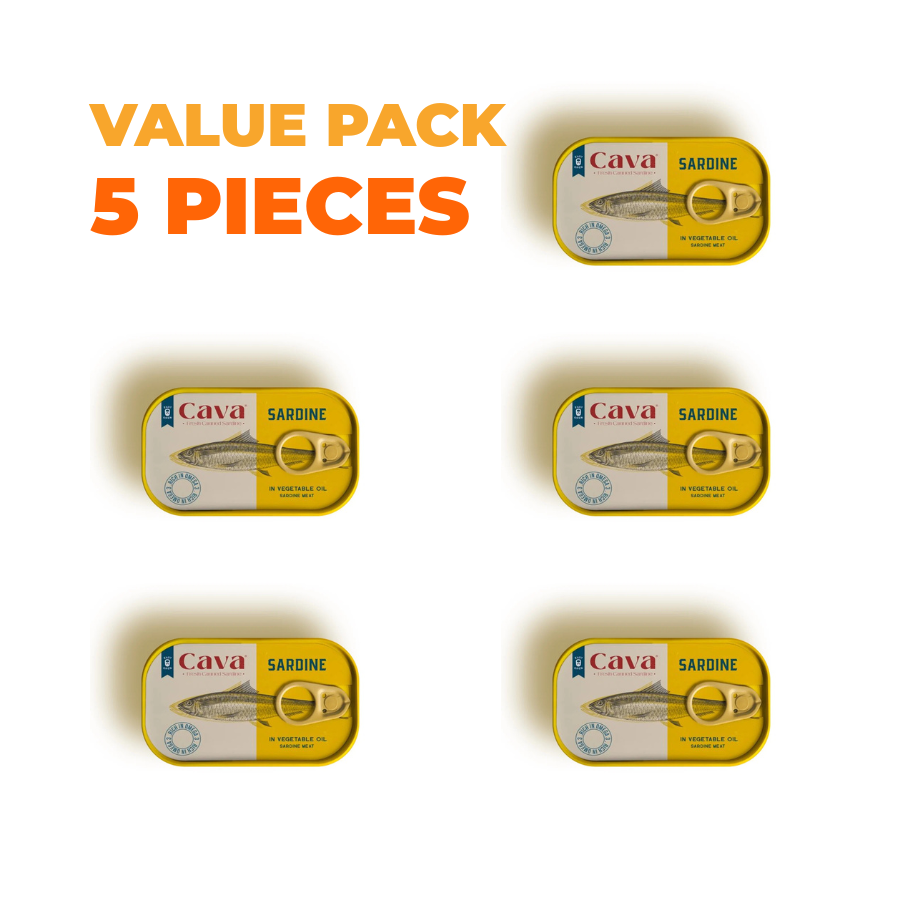 Buy 5 Cava Cold Canned Sardines 125g