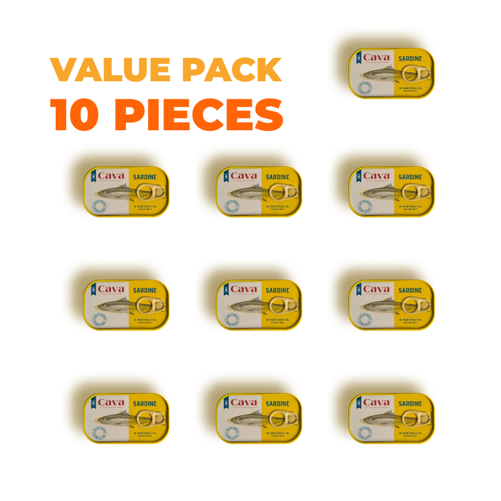Buy 10 Cava Cold Canned Sardines 125g