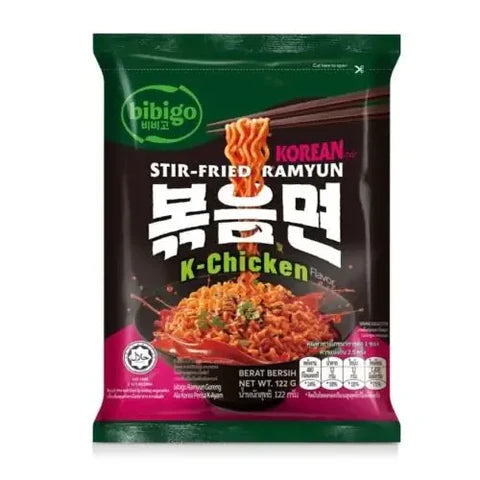 Bibigo Korean Stir Fried Ramyun K-Chicken Flavor - 122 gm