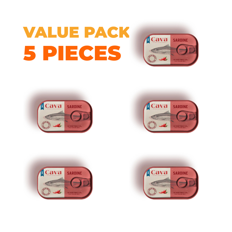 Buy 5 Cava Spicy Canned Sardines 125g