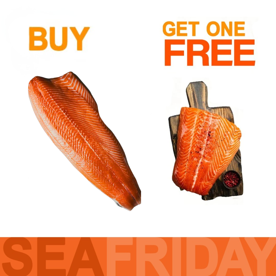 Buy Salmon Fillet Whole side Get Salmon Chunk FREE