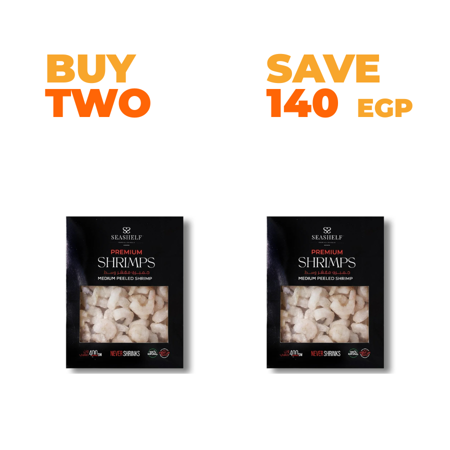 2 pack Medium Peeled Shrimp( 400 gm)