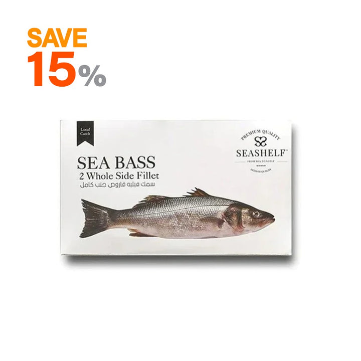 SeaShelf - Sea bass Fillet Whole Sides - (Qarous - 370 gm)