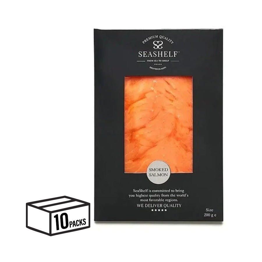 Seashelf Norwegian Smoked Salmon Slices – 200g (10 Packs)