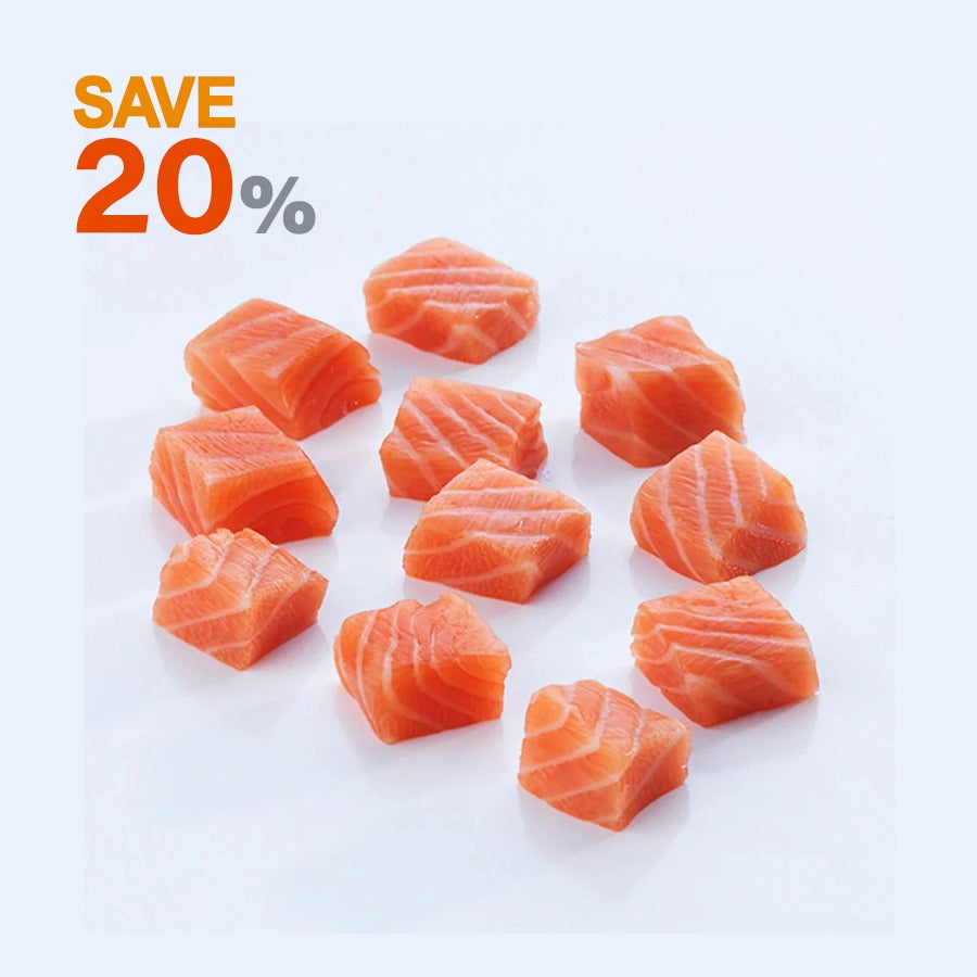 Salmon Cubes 350-400 gm
