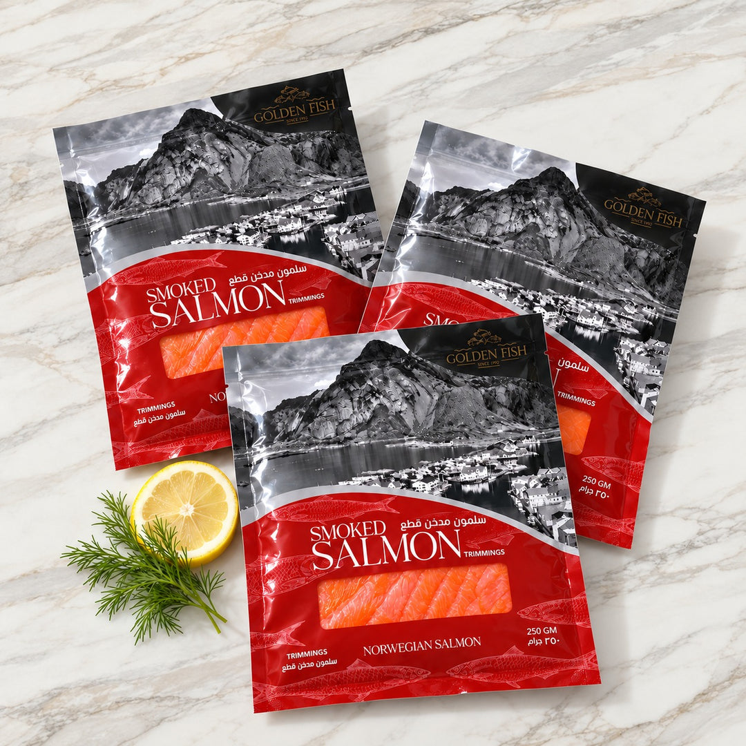 3 Packs Smoked Salmon Trimmings (250g Each)