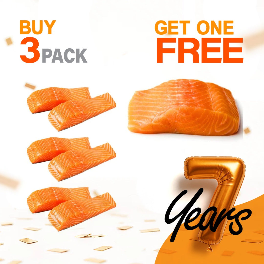 Buy 3 Packs Salmon Portion (360g Each) & Get 1 Pack (200g) FREE