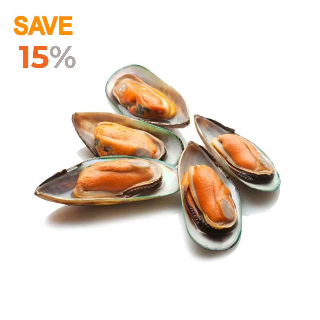 Jumbo Half Shell Mussels (1Kg)
