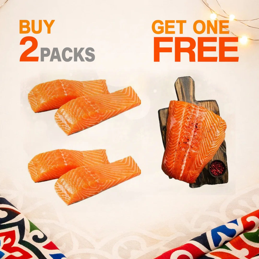 Buy 2 Salmon Fillet Portion Get Salmon Chunk FREE