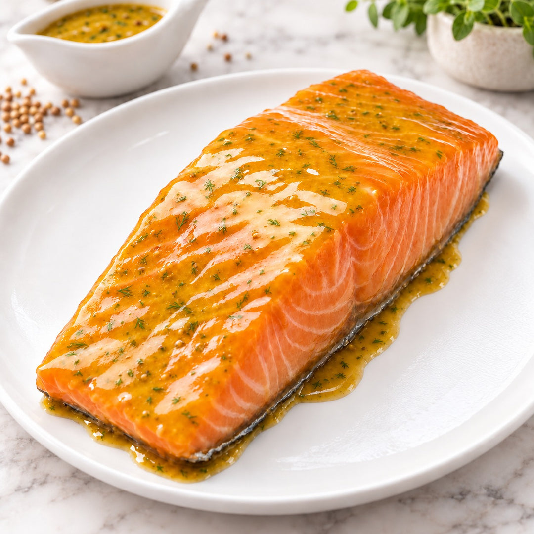 Honey Mustard Marinade Salmon Fillet (200g)