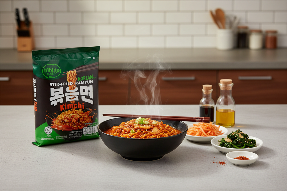 Bibigo Korean Stir Fried Ramyun - Kimchi Flavor
