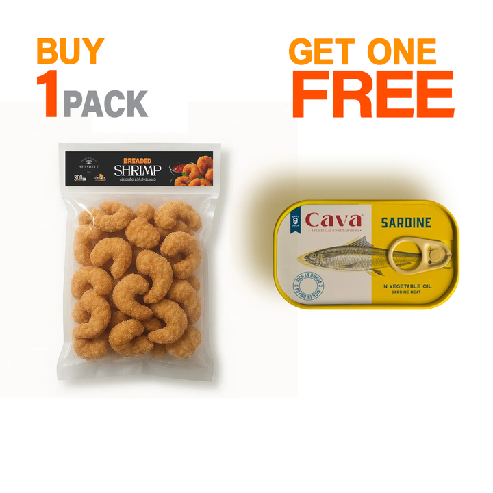 Buy Breaded Shrimp 300 gm — Get FREE Cava Sardines