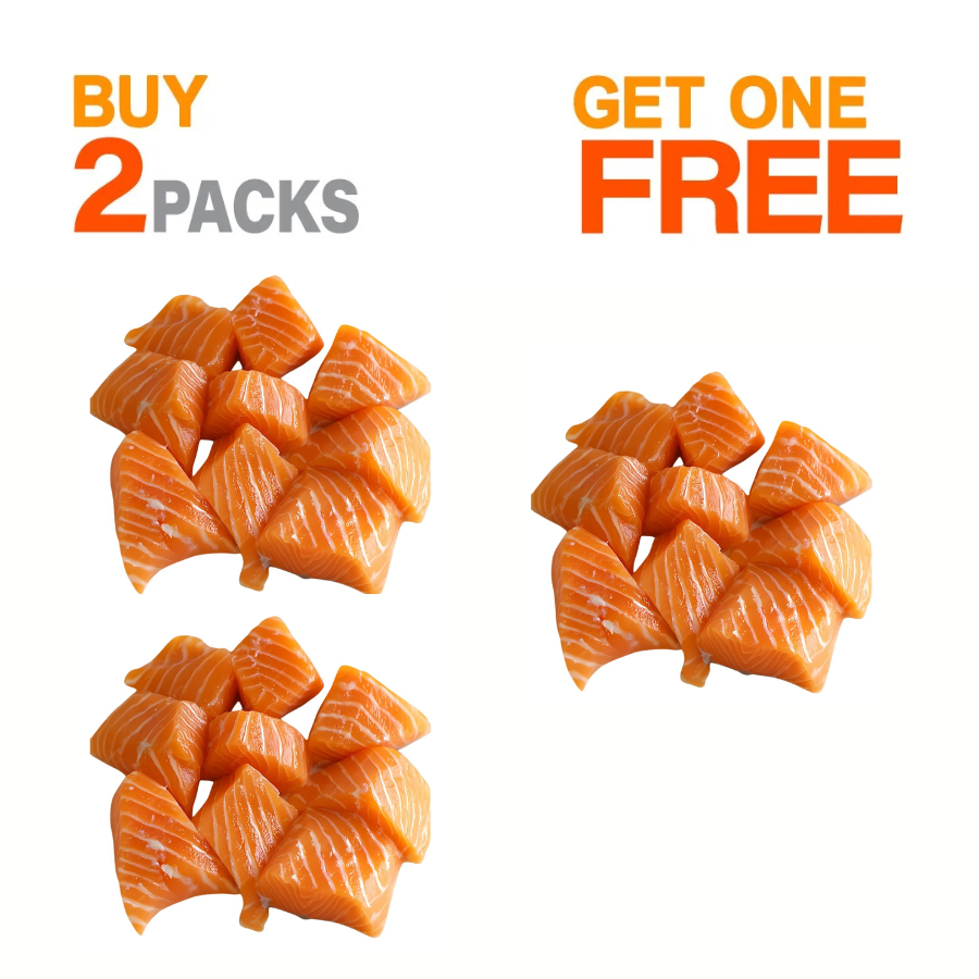 Salmon Cubes – Buy 2 Packs & Get 1 FREE