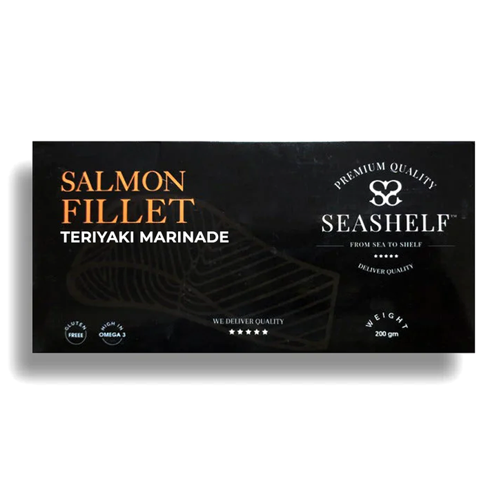 فيليه سالمون متبّل بصوص الترياكي (200 جم)