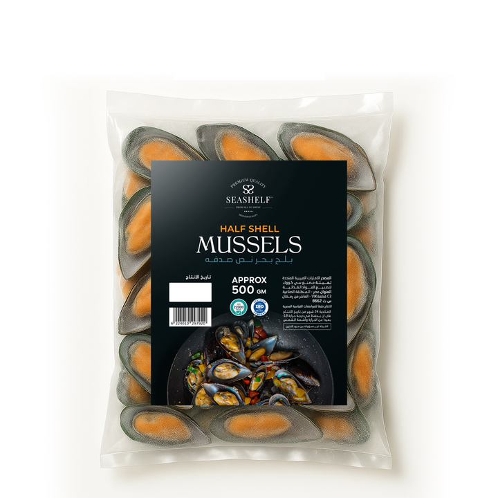 Jumbo Half Shell Mussels (500g)