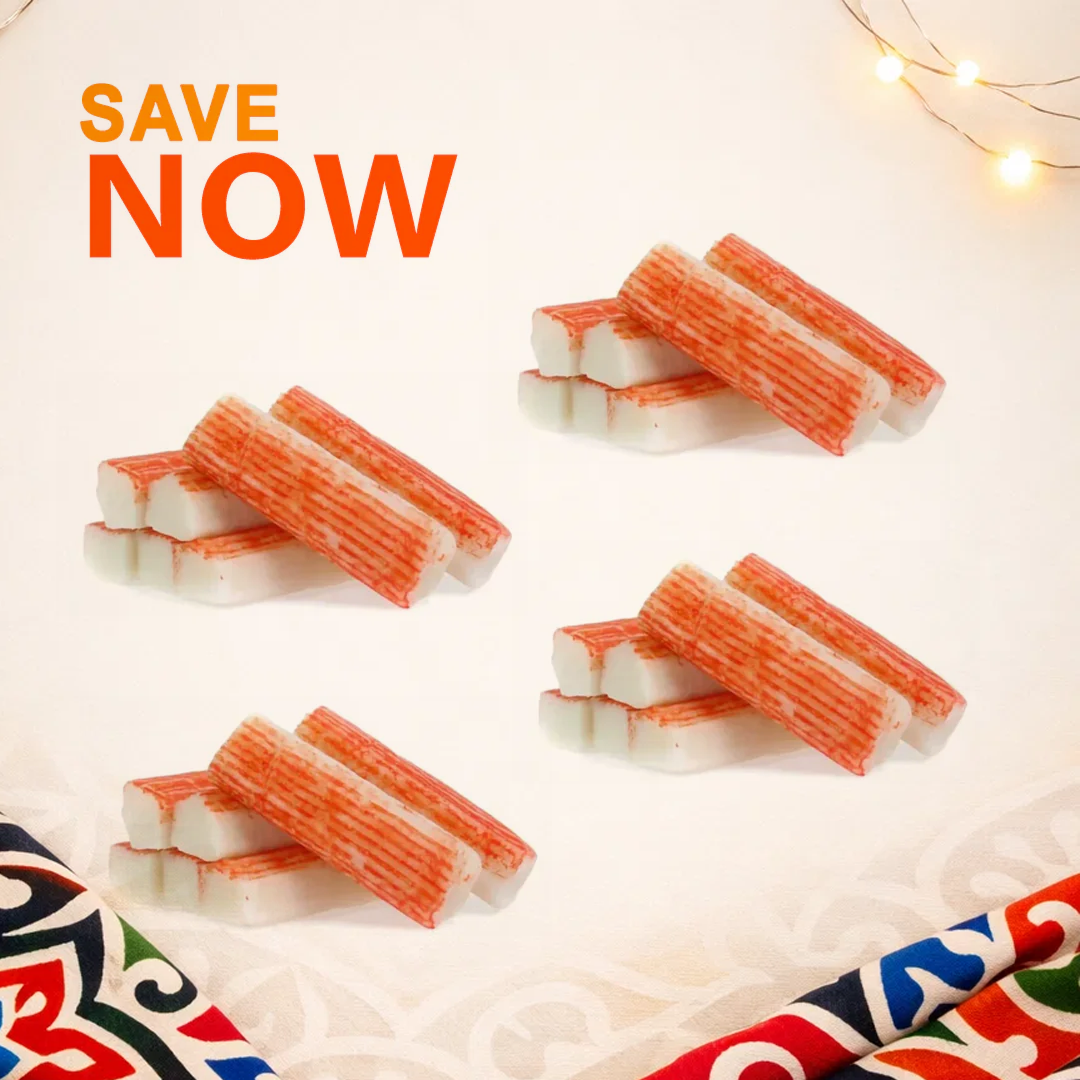 4 Packs Crab Sticks (55% Surimi) — Premium Surimi Bundle