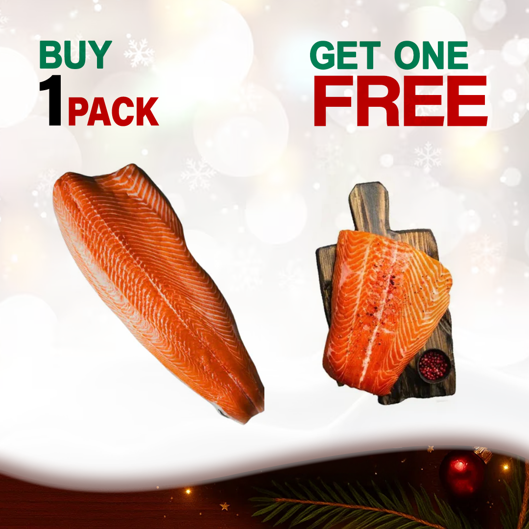 Buy Salmon Fillet Whole side Get Salmon Chunk FREE