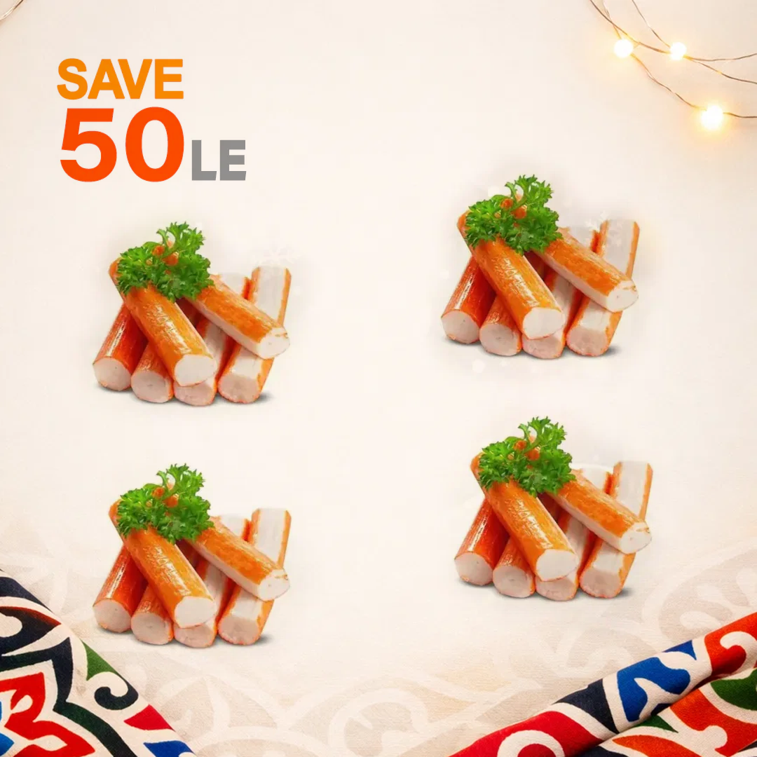 4 Packs Crab Sticks (45% Surimi) - Value Sushi Pack 250g each