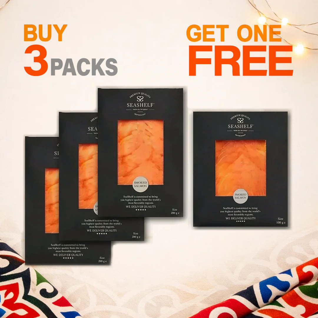 اشتري 3 عبوات سالمون مدخن 200 جرام واحصل علي عبوه 100 جرام مجانا 