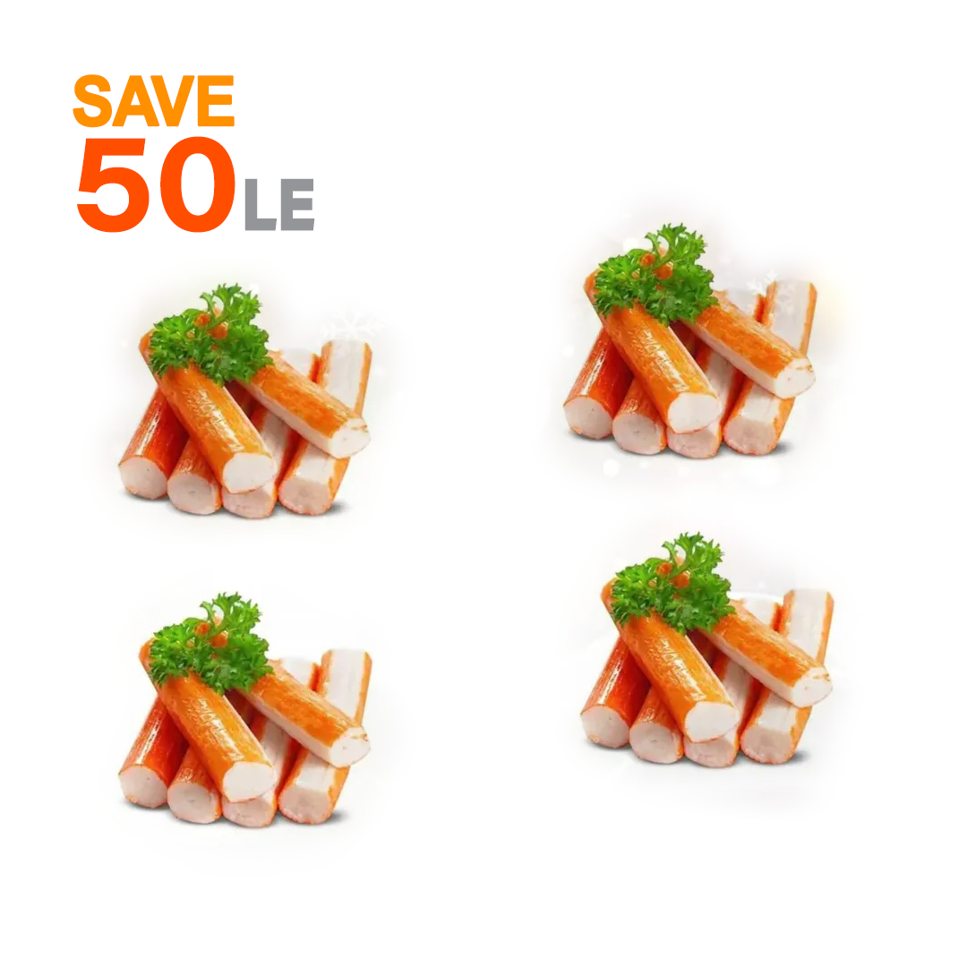 4 Packs Crab Sticks (45% Surimi) - Value Sushi Pack 250g each