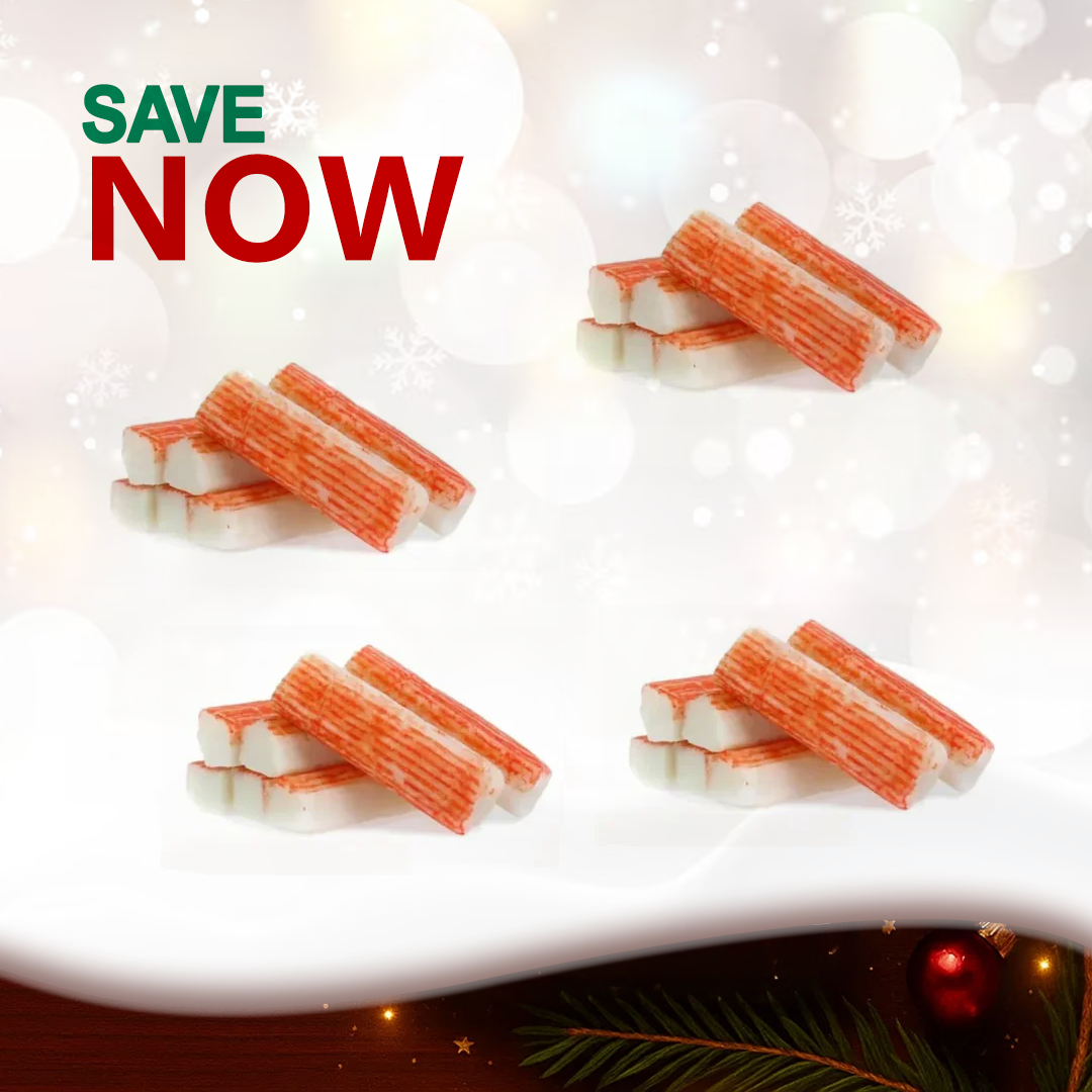4 Packs Crab Sticks (55% Surimi) — Premium Surimi Bundle