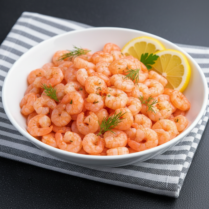 Mini Shrimp - Peeled Cooked Premium Photo