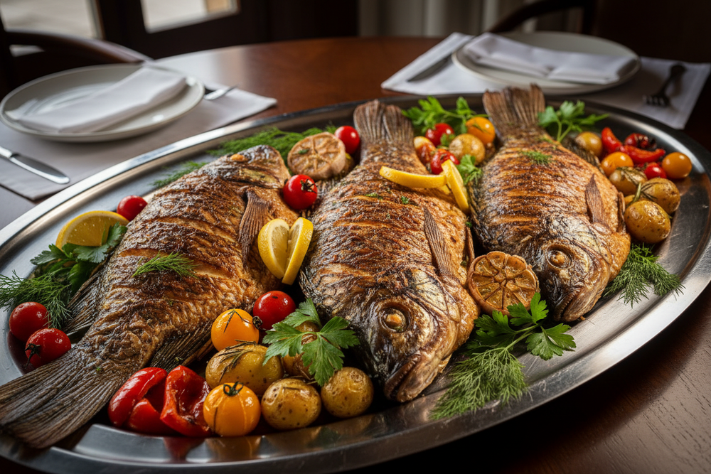 Multiple Cooked Shocked Wild Tilapia