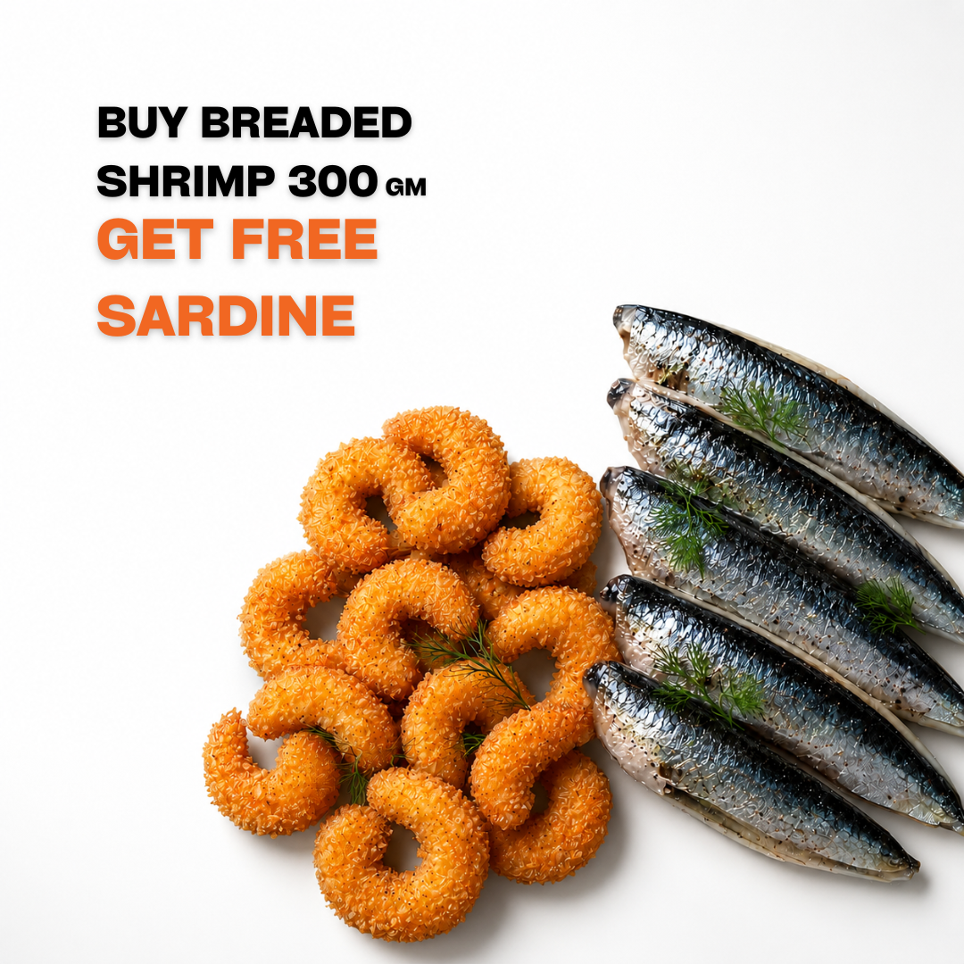 Buy Breaded Shrimp 300 gm — Get FREE Cava Sardines