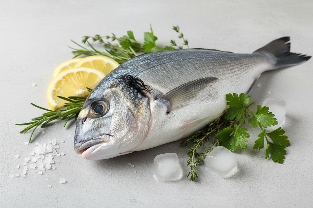 Shocked Gilt Head Bream whole Fish
