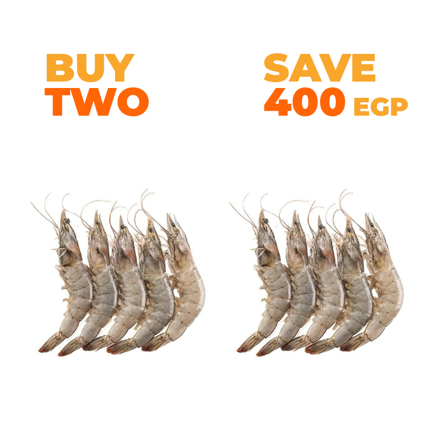 Large Shrimp (Shell on - 1000g) - 2 Packs offer