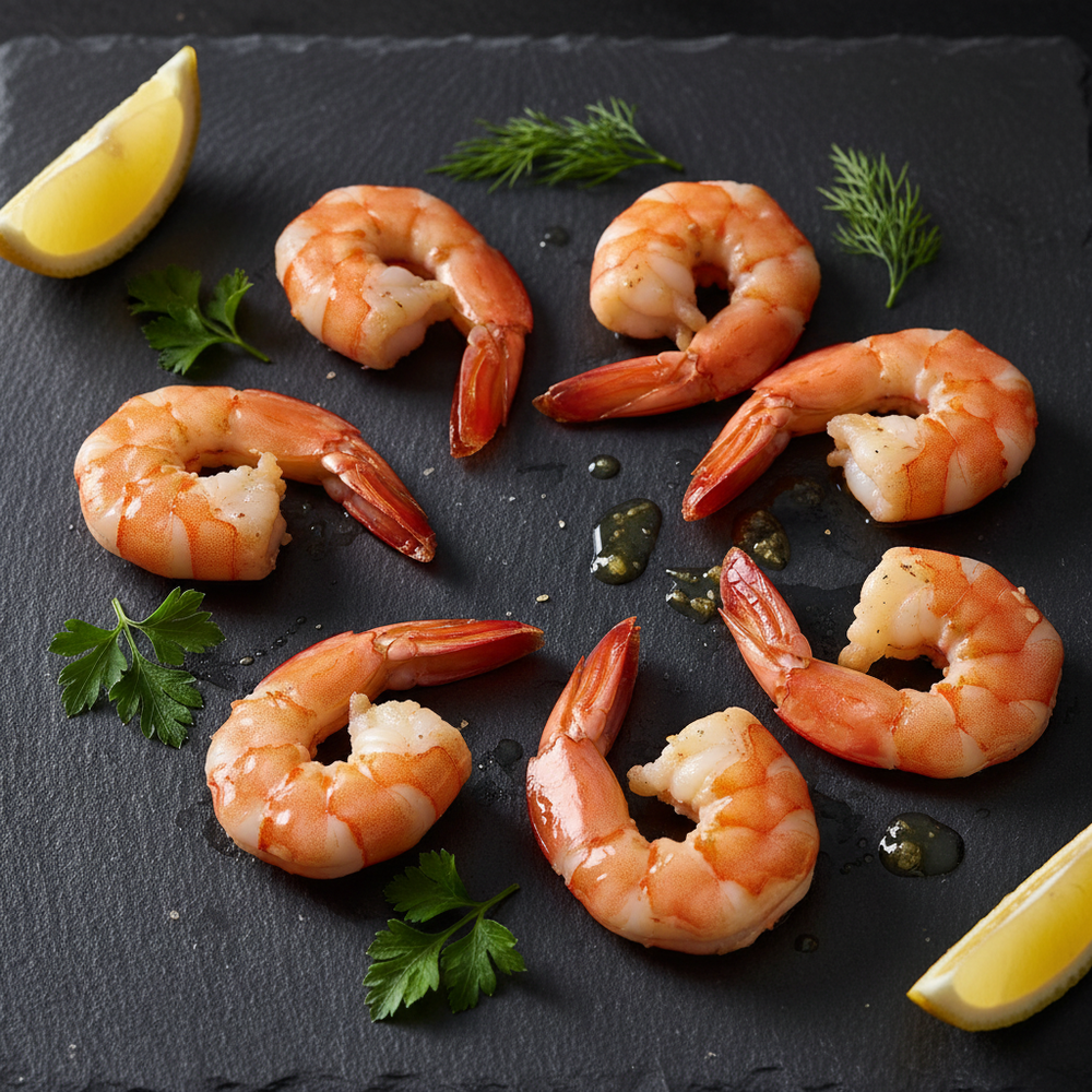 Super Jumbo Shrimp - Cooked Premium Photo