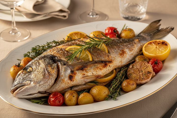 Whole Cooked Shocked Gilt Head Bream