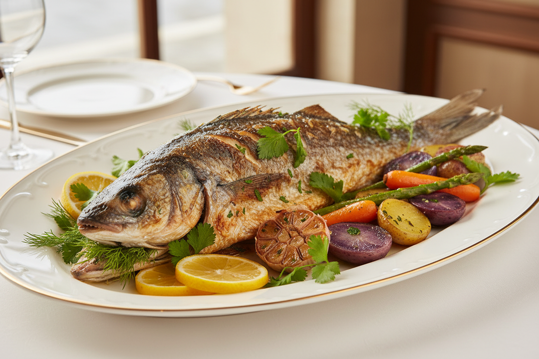 Whole Cooked Shocked Wild Grey Mullet